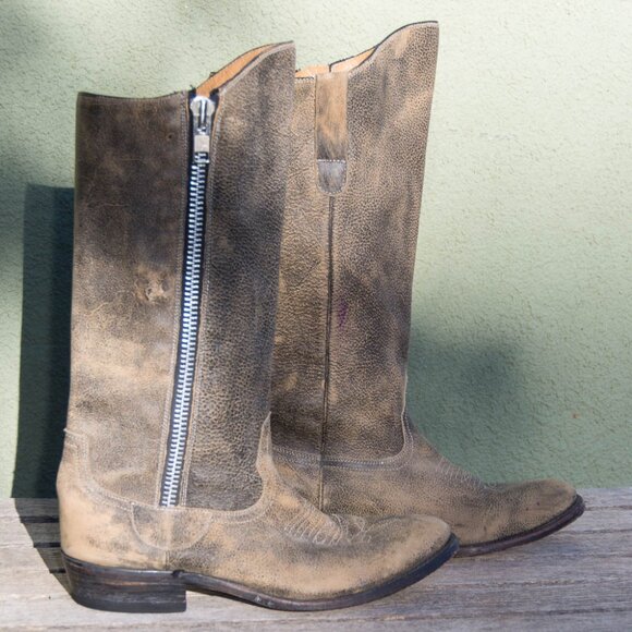 Miz Mooz Cowboy Boot with outside Zipper Size 10 - Picture 1 of 9